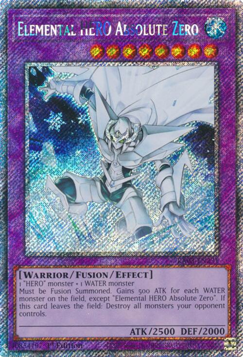 Elemental HERO Absolute Zero (Platinum Secret Rare) [RA03-EN231] Platinum Secret Rare | Black Swamp Games