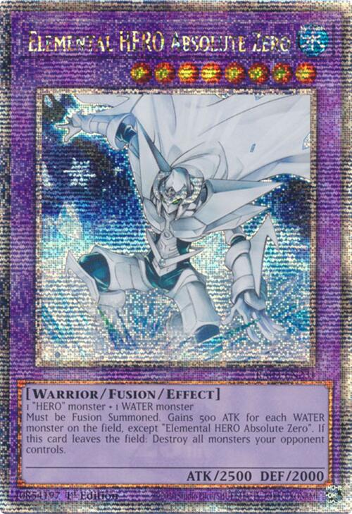 Elemental HERO Absolute Zero (Quarter Century Secret Rare) [RA03-EN231] Quarter Century Secret Rare | Black Swamp Games