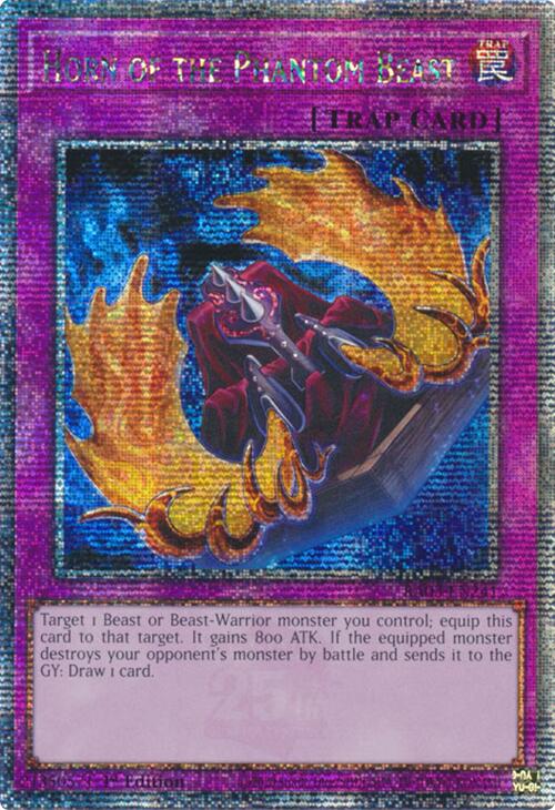 Horn of the Phantom Beast (Quarter Century Secret Rare) [RA03-EN241] Quarter Century Secret Rare | Black Swamp Games