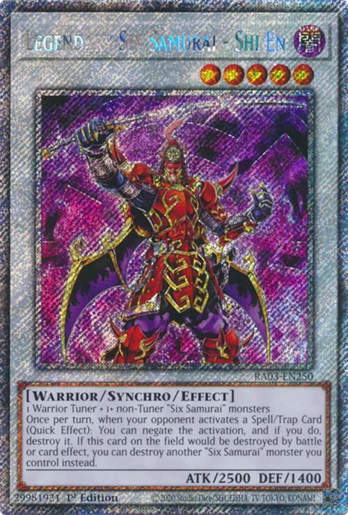 Legendary Six Samurai - Shi En (Platinum Secret Rare) [RA03-EN250] Platinum Secret Rare | Black Swamp Games