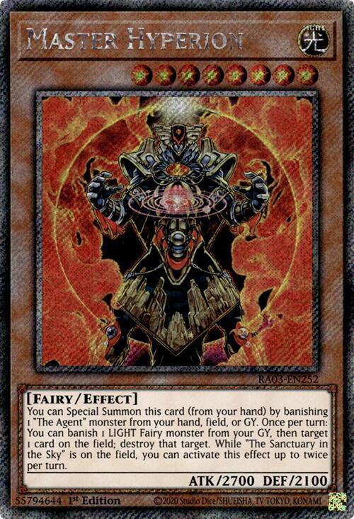 Master Hyperion (Platinum Secret Rare) [RA03-EN252] Platinum Secret Rare | Black Swamp Games