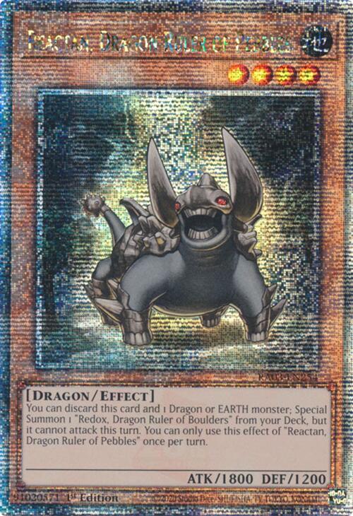Reactan, Dragon Ruler of Pebbles (Quarter Century Secret Rare) [RA03-EN254] Quarter Century Secret Rare | Black Swamp Games