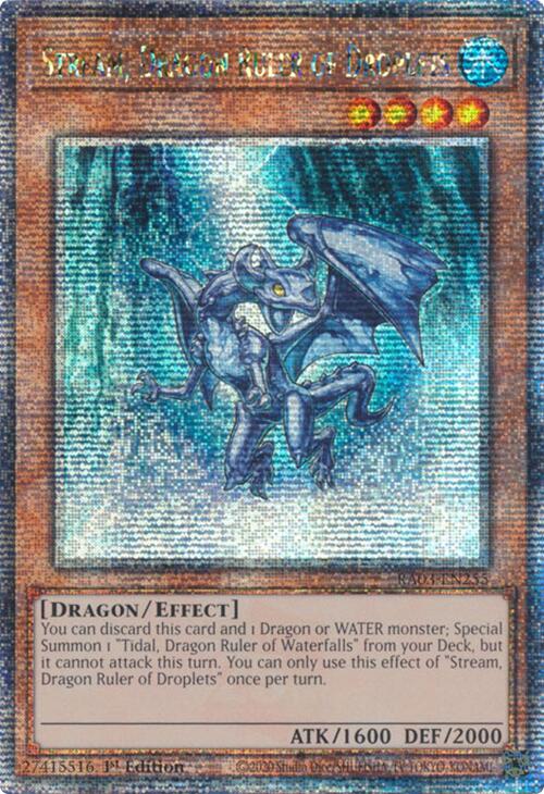 Stream, Dragon Ruler of Droplets (Quarter Century Secret Rare) [RA03-EN255] Quarter Century Secret Rare | Black Swamp Games