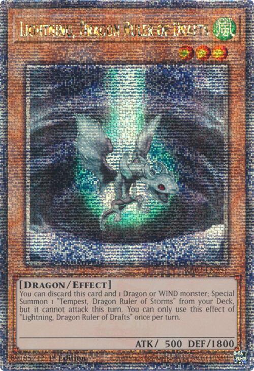 Lightning, Dragon Ruler of Drafts (Quarter Century Secret Rare) [RA03-EN257] Quarter Century Secret Rare | Black Swamp Games