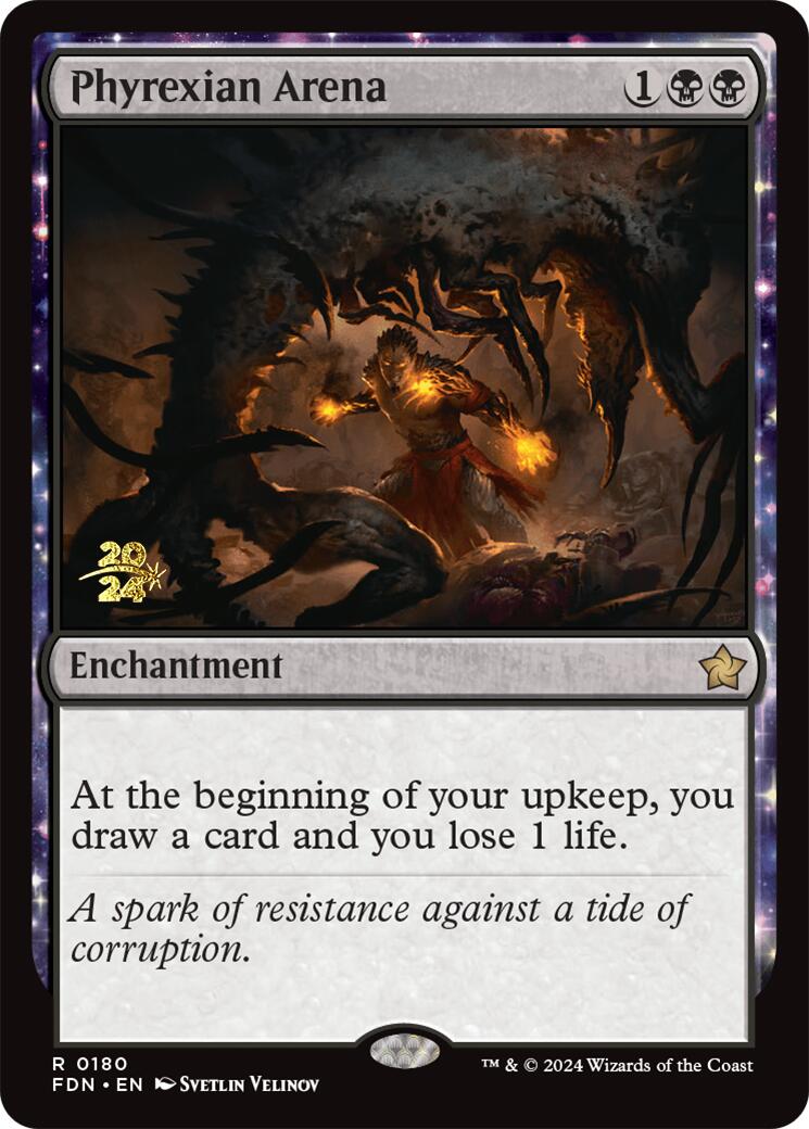 Phyrexian Arena [Foundations Prerelease Promos] | Black Swamp Games