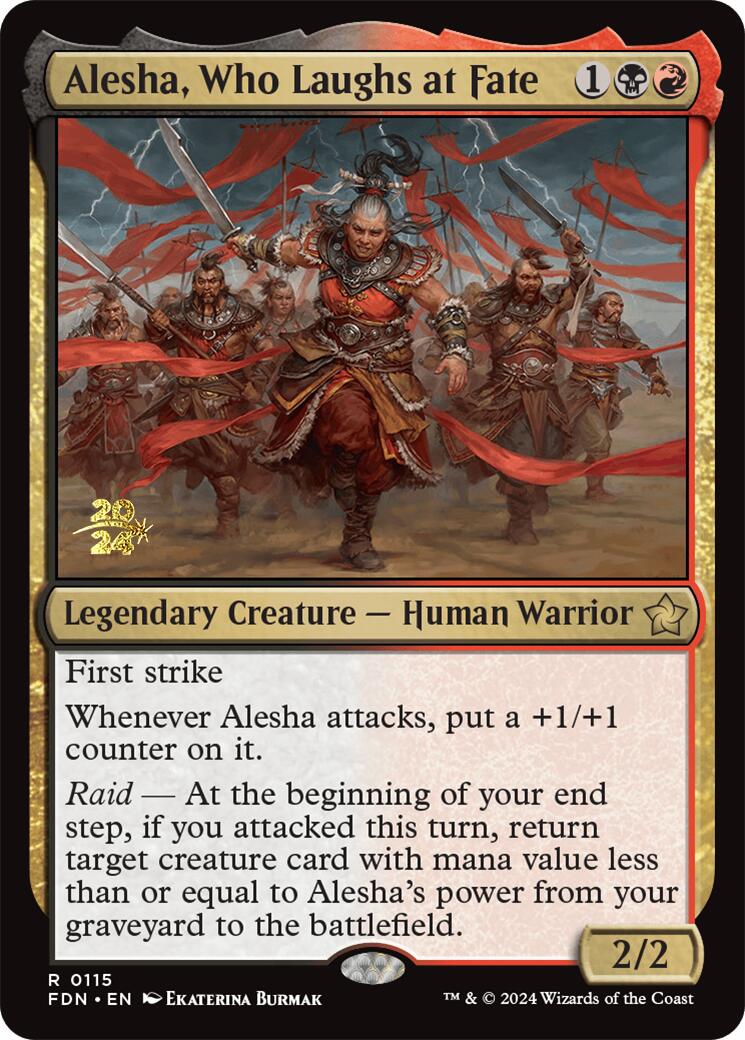 Alesha, Who Laughs at Fate [Foundations Prerelease Promos] | Black Swamp Games