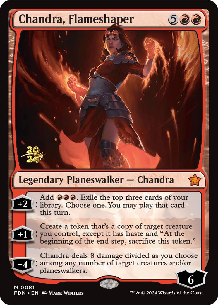 Chandra, Flameshaper [Foundations Prerelease Promos] | Black Swamp Games