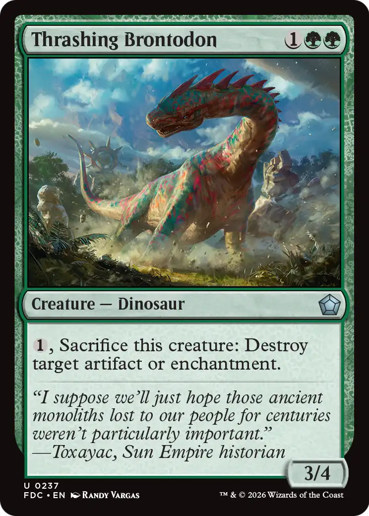 Thrashing Brontodon [Foundations Commander] | Black Swamp Games