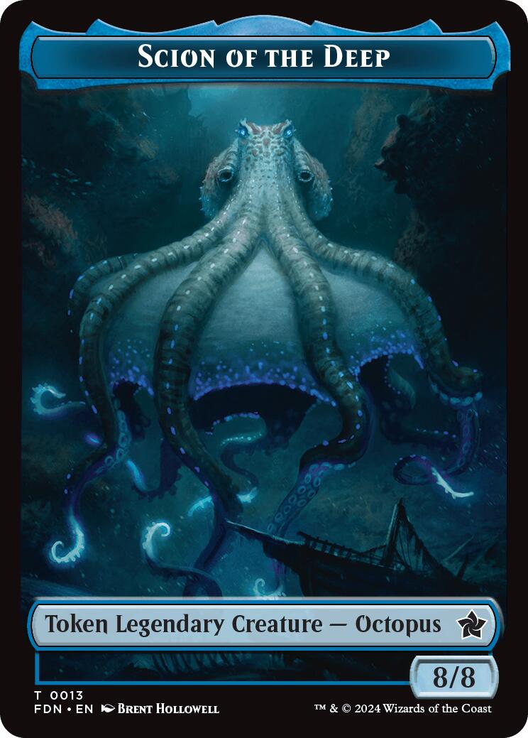 Scion of the Deep // Koma's Coil Doubled-Sided Token [Foundations Tokens] | Black Swamp Games