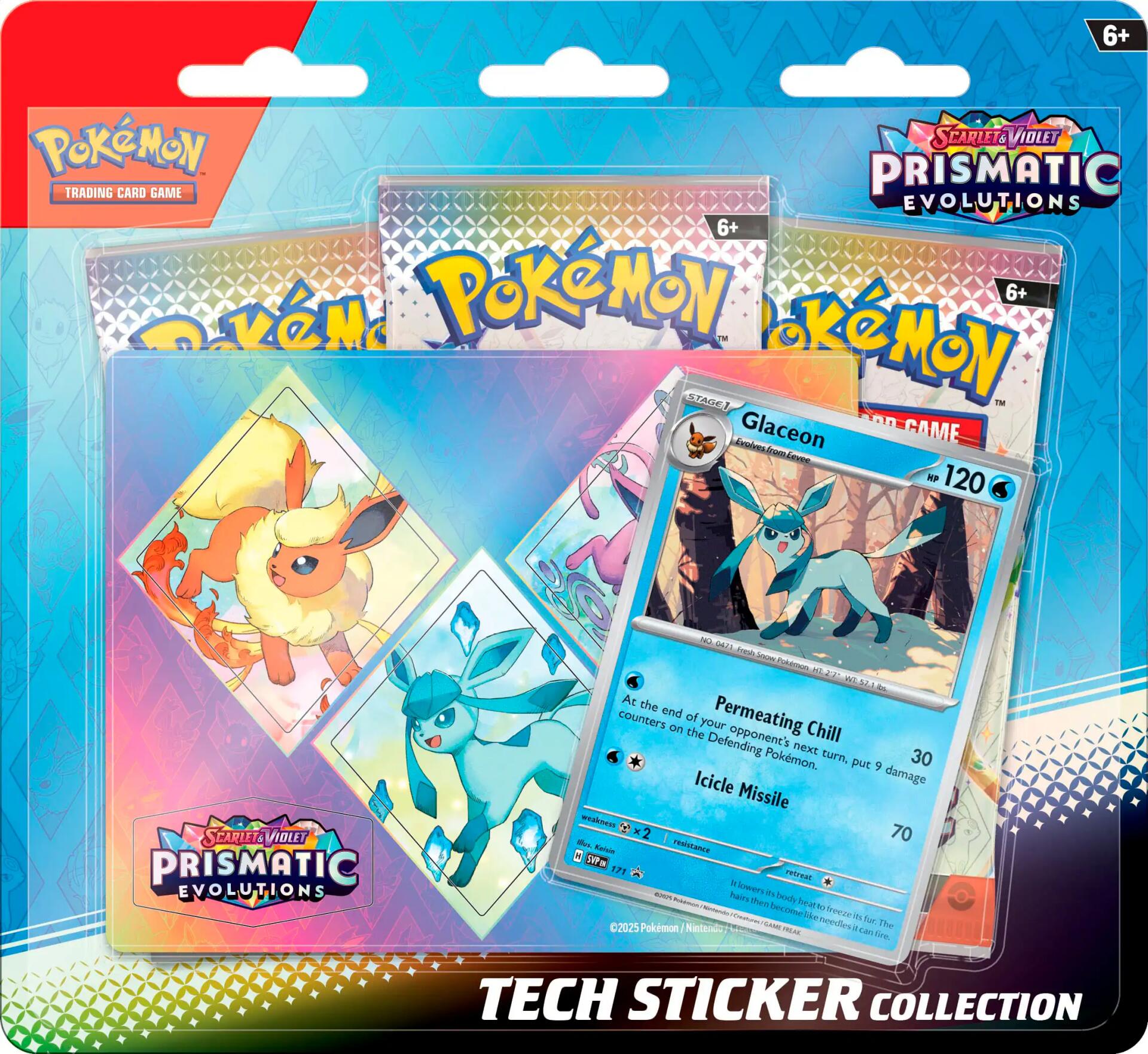 Scarlet & Violet: Prismatic Evolutions Tech Sticker Collection (Glaceon) | Black Swamp Games