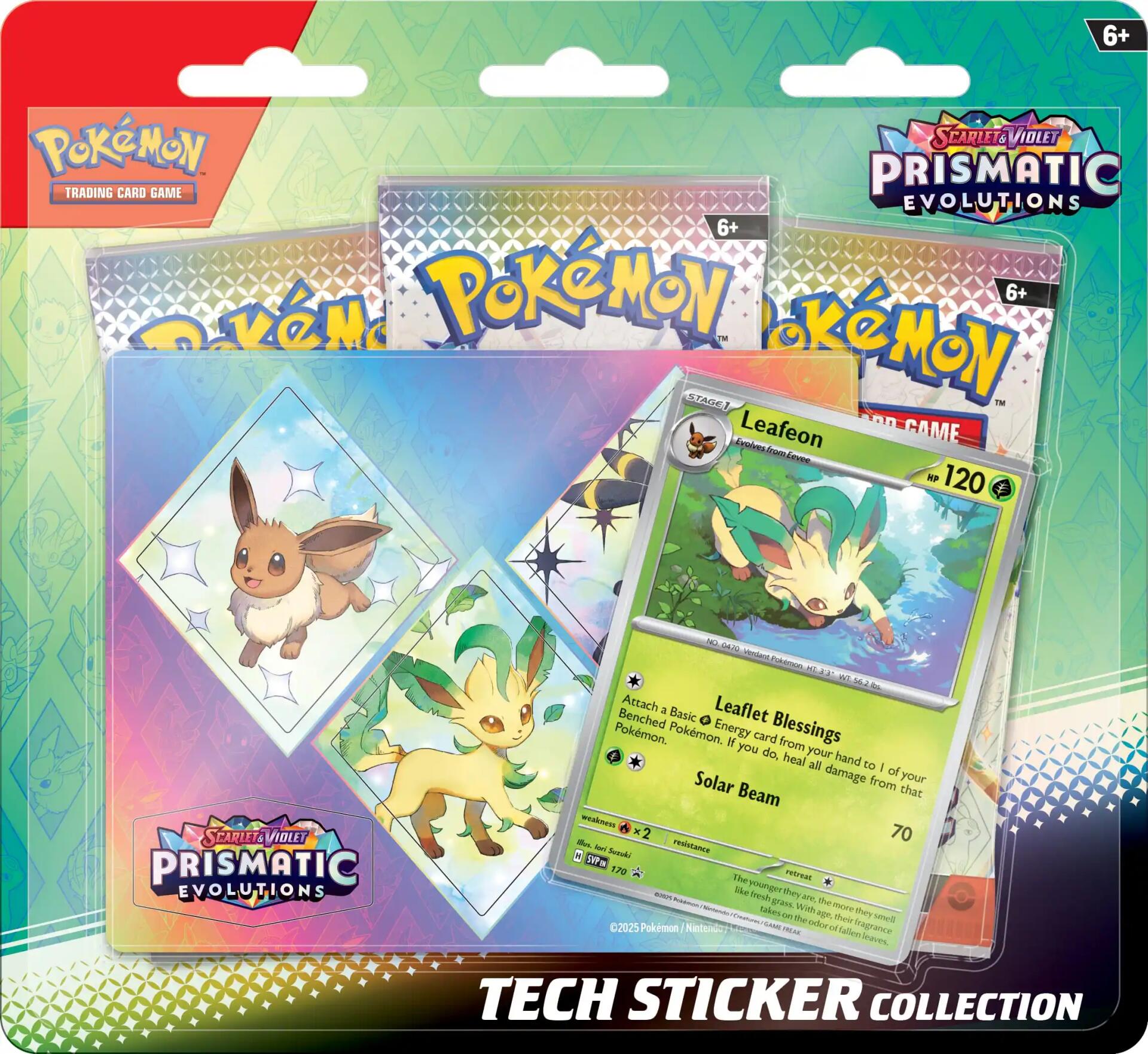 Scarlet & Violet: Prismatic Evolutions Tech Sticker Collection (Leafeon) | Black Swamp Games