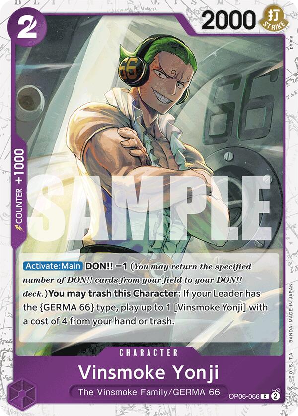 Vinsmoke Yonji (OP06-066) (Jolly Roger Foil) [Premium Booster -The Best-] | Black Swamp Games