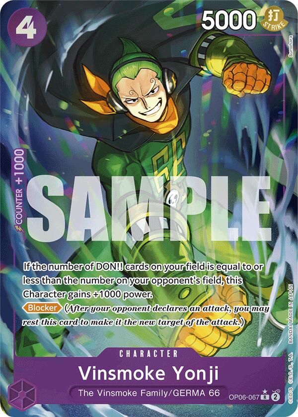 Vinsmoke Yonji (OP06-067) (Full Art) [Premium Booster -The Best-] | Black Swamp Games