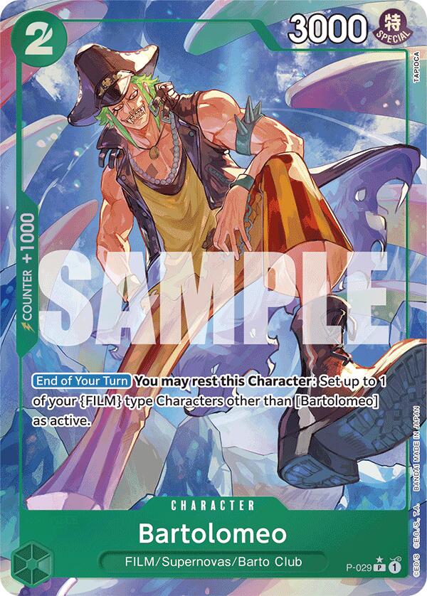 Bartolomeo (P-029) (Full Art) [Premium Booster -The Best-] | Black Swamp Games