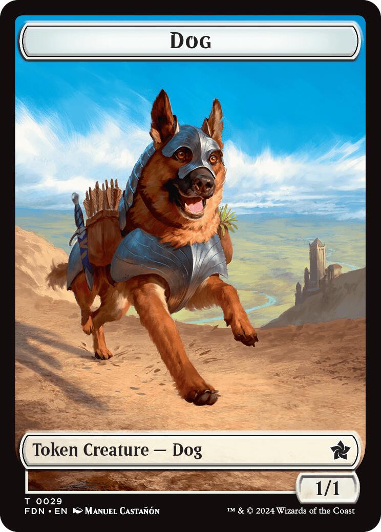 Dog // Beast (0033) Double-Sided Token [Foundations Tokens] | Black Swamp Games