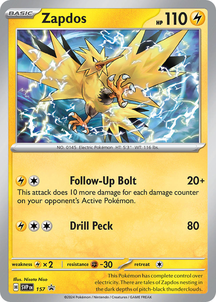 Zapdos (157) [Scarlet & Violet: Black Star Promos] | Black Swamp Games