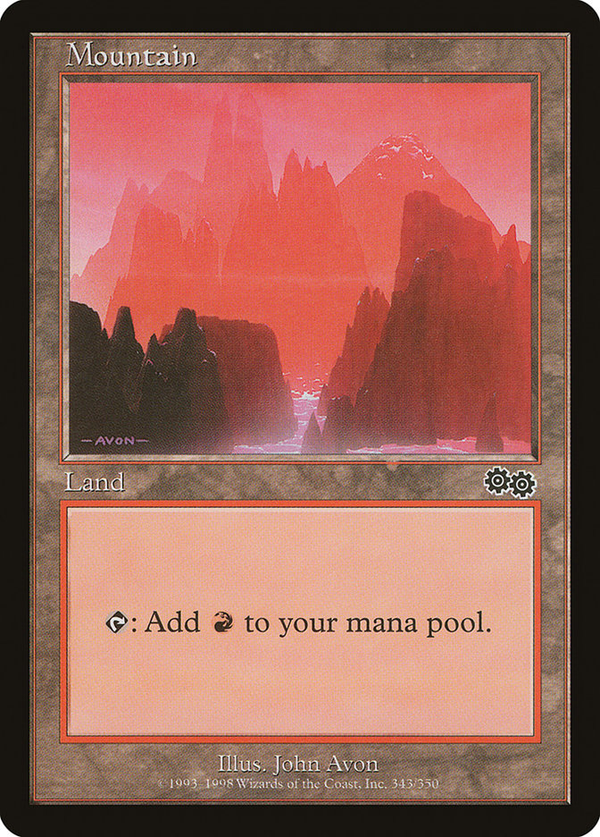 Mountain (343) [Urza's Saga] | Black Swamp Games