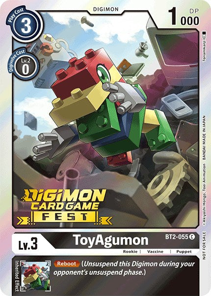 ToyAgumon [BT2-055] (Digimon Card Game Fest 2022) [Release Special Booster Promos] | Black Swamp Games