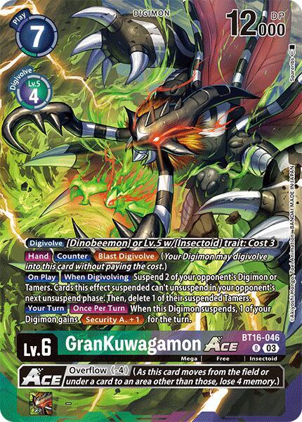 GranKuwagamon ACE [BT16-046] (Alternate Art) [Special Limited Set] | Black Swamp Games