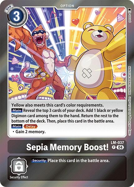 Sepia Memory Boost! [LM-037] [Special Limited Set] | Black Swamp Games