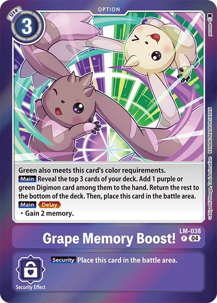 Grape Memory Boost! [LM-038] [Special Limited Set] | Black Swamp Games