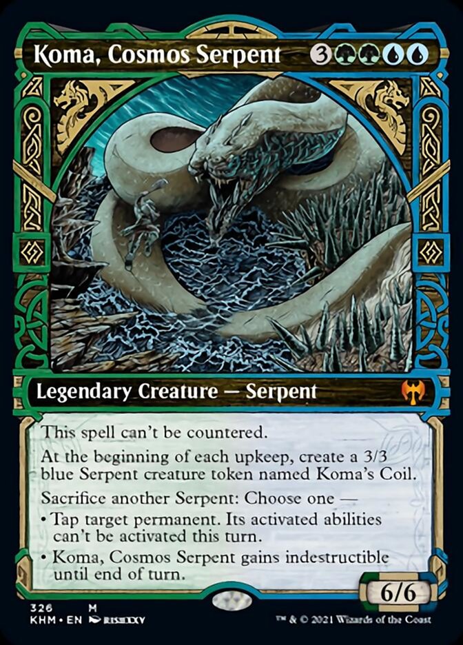 Koma, Cosmos Serpent (Showcase) [Kaldheim] | Black Swamp Games