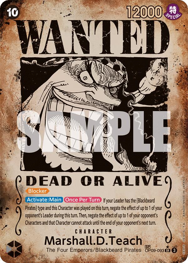 Marshall.D.Teach (Wanted Poster) [Emperors in the New World] | Black Swamp Games