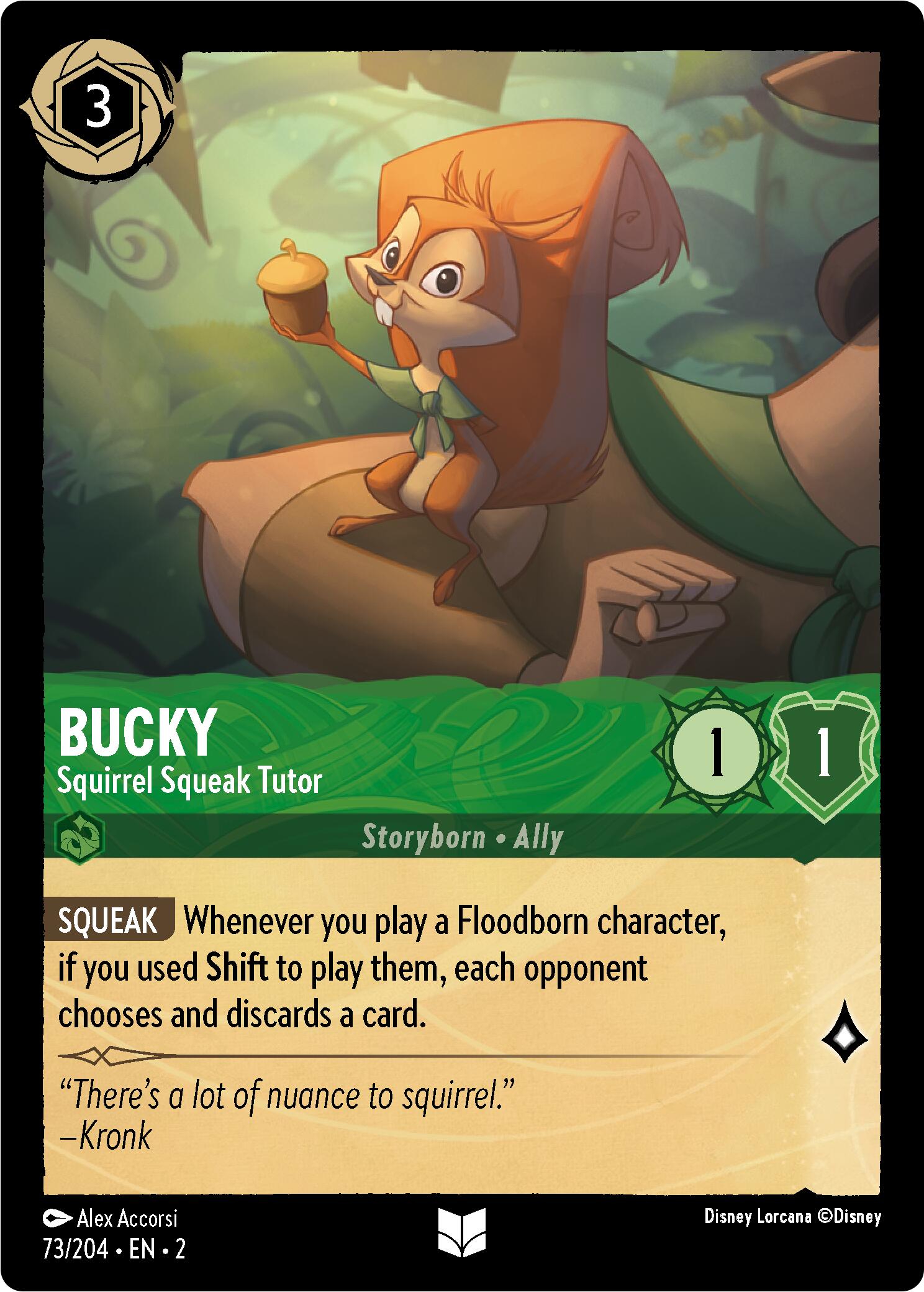 Bucky - Squirrel Squeak Tutor (Errata Version) (73/204) [Rise of the Floodborn] | Black Swamp Games
