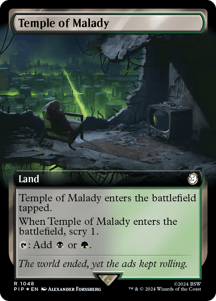 Temple of Malady (Extended Art) (Surge Foil) [Fallout] | Black Swamp Games