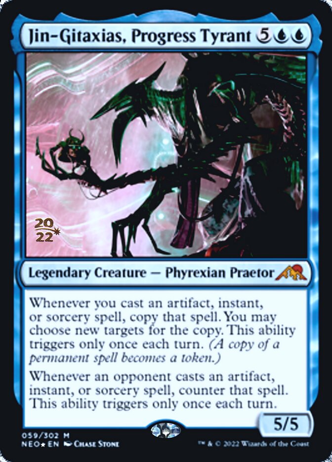 Jin-Gitaxias, Progress Tyrant [Kamigawa: Neon Dynasty Prerelease Promos] | Black Swamp Games