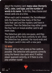 Booster Sleuth (Magic Minigame) [Strixhaven: School of Mages Minigame] | Black Swamp Games