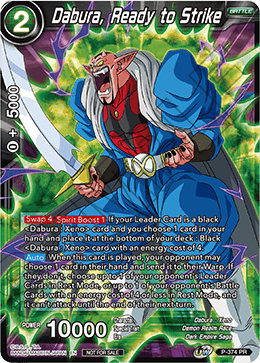 Dabura, Ready to Strike (Unison Warrior Series Boost Tournament Pack Vol. 7) (P-374) [Tournament Promotion Cards] | Black Swamp Games