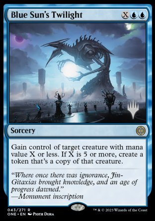 Blue Sun's Twilight (Promo Pack) [Phyrexia: All Will Be One Promos] | Black Swamp Games