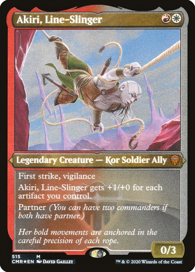 Akiri, Line-Slinger (Etched) [Commander Legends] | Black Swamp Games