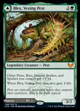 Blex, Vexing Pest // Search for Blex [Strixhaven: School of Mages] | Black Swamp Games