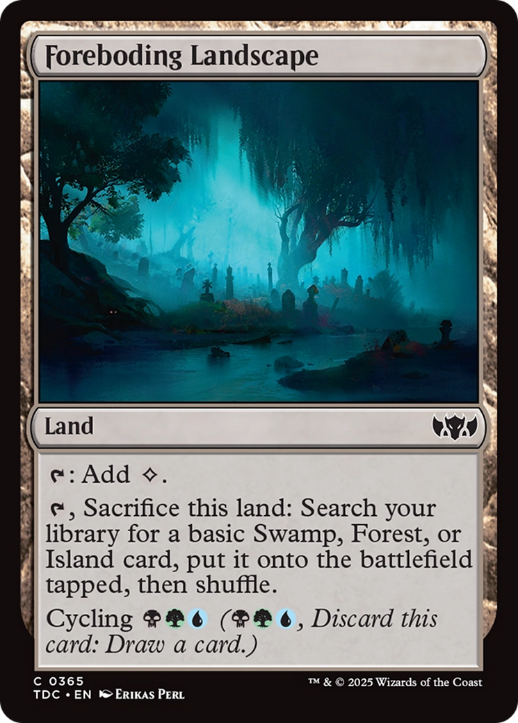 Foreboding Landscape [Tarkir: Dragonstorm Commander] | Black Swamp Games