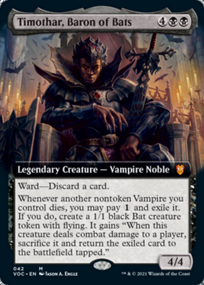Timothar, Baron of Bats (Extended Art) [Innistrad: Crimson Vow Commander] | Black Swamp Games