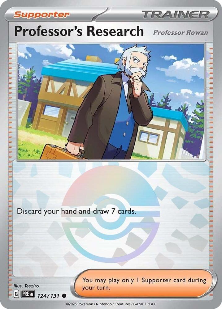 Professor's Research (124/131) [Professor Rowan] (Poke Ball Pattern) [Scarlet & Violet: Prismatic Evolutions] | Black Swamp Games