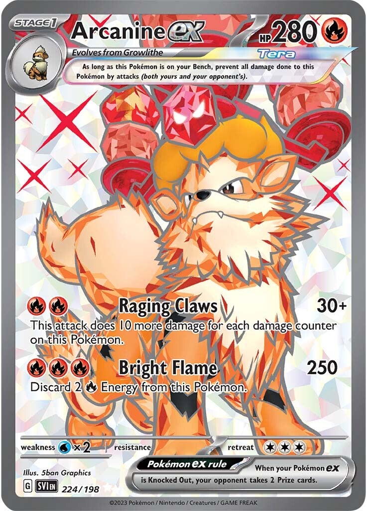 Arcanine ex (224/198) [Scarlet & Violet: Base Set] | Black Swamp Games