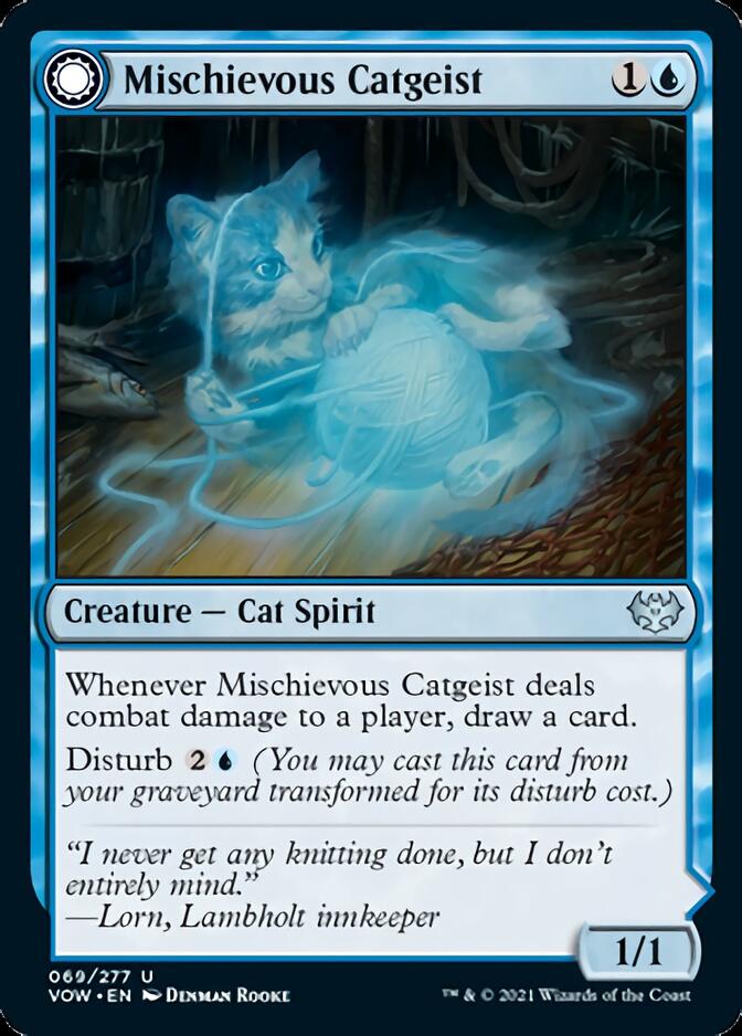 Mischievous Catgeist // Catlike Curiosity [Innistrad: Crimson Vow] | Black Swamp Games