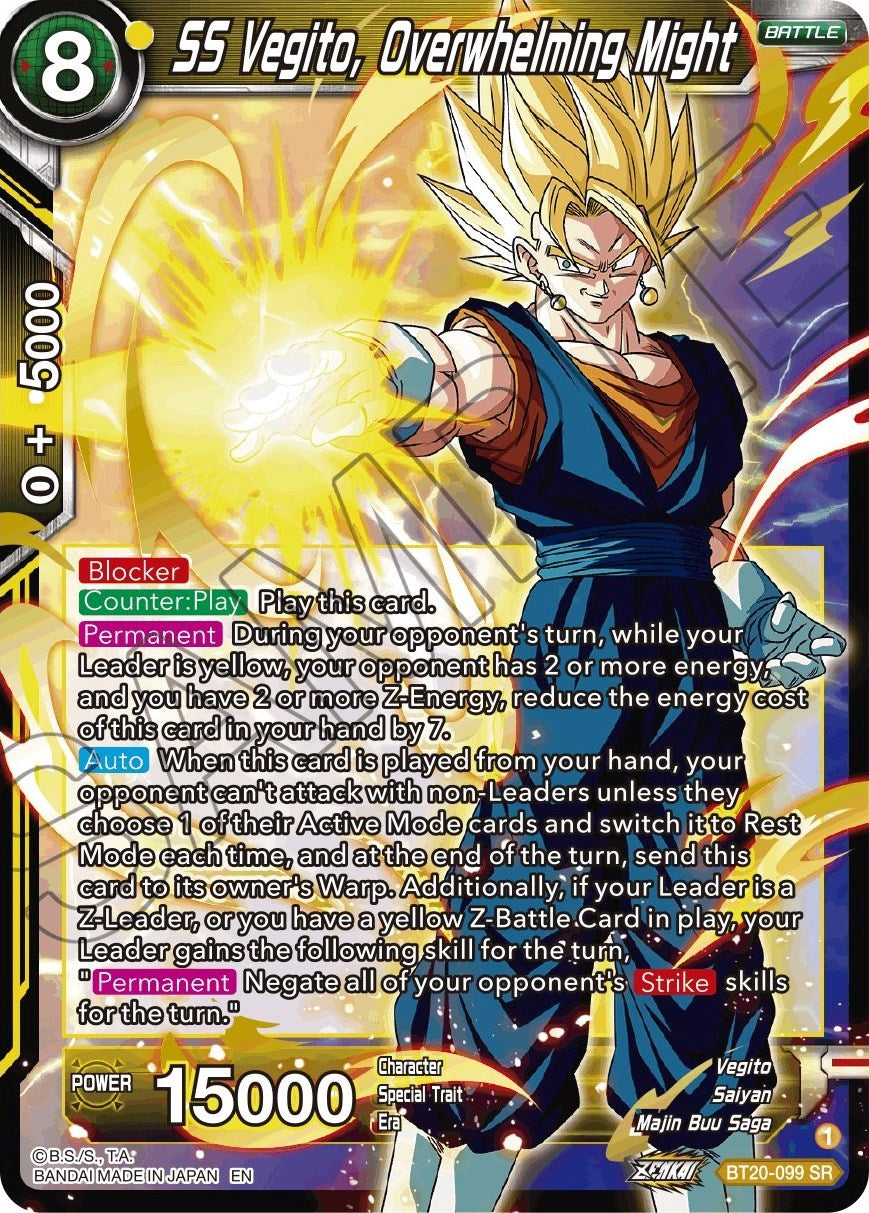 SS Vegito, Overwhelming Might (BT20-099) [Power Absorbed] | Black Swamp Games