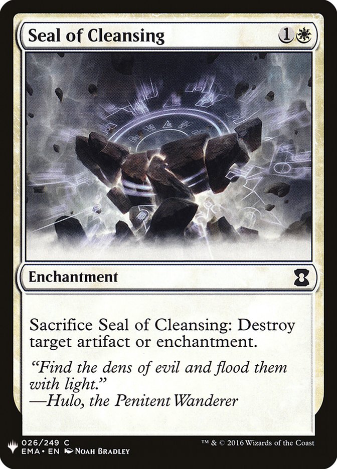 Seal of Cleansing [Mystery Booster] | Black Swamp Games