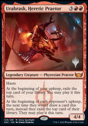 Urabrask, Heretic Praetor (Promo Pack) [Streets of New Capenna Promos] | Black Swamp Games