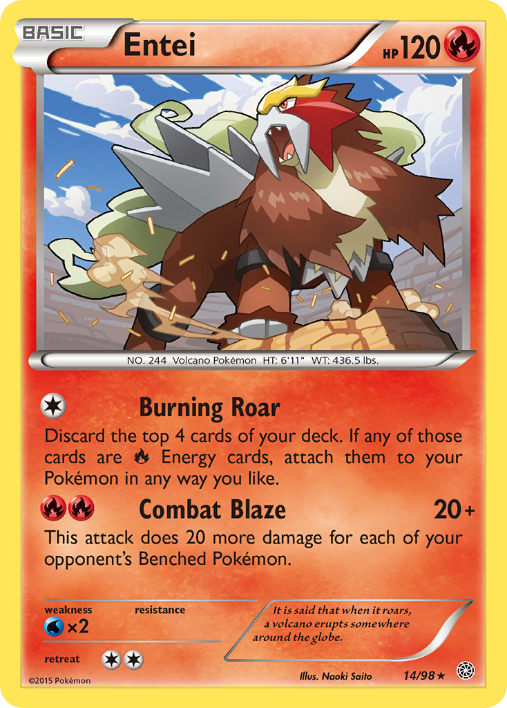 Entei (14/98) [XY: Ancient Origins] | Black Swamp Games