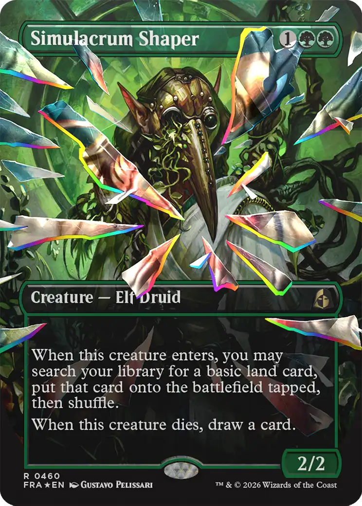 Simulacrum Shaper (Borderless) (Facet Foil) [Reality Fracture] | Black Swamp Games