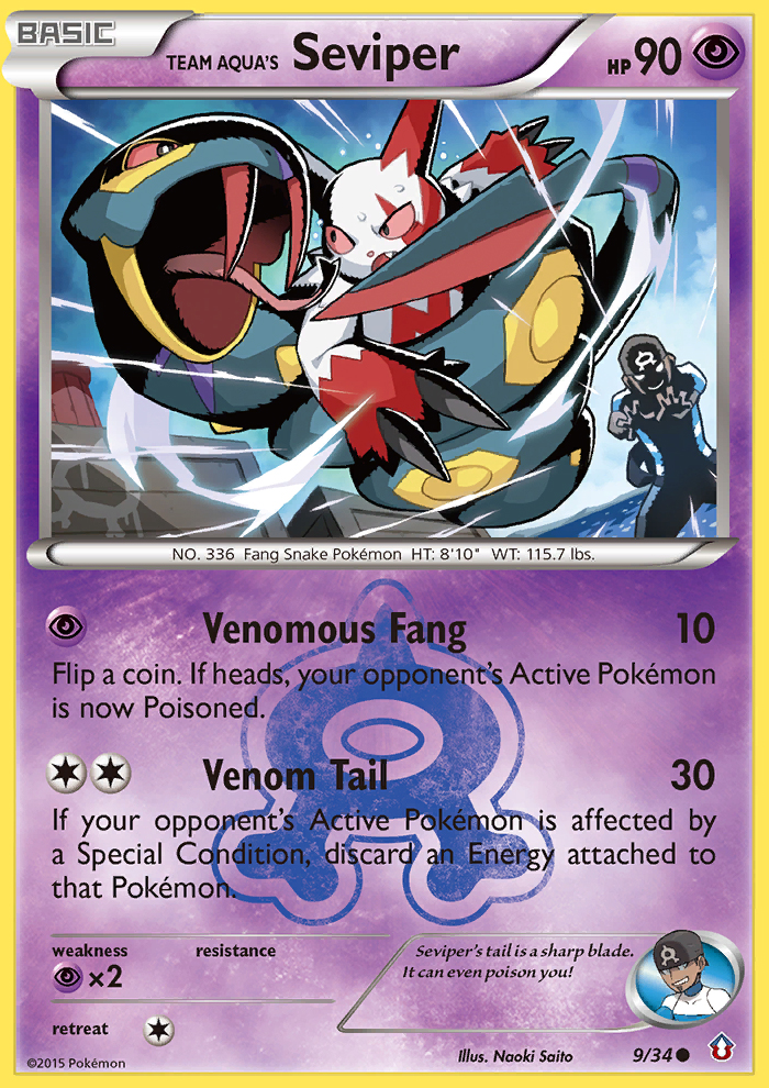 Team Aqua's Seviper (9/34) [XY: Double Crisis] | Black Swamp Games