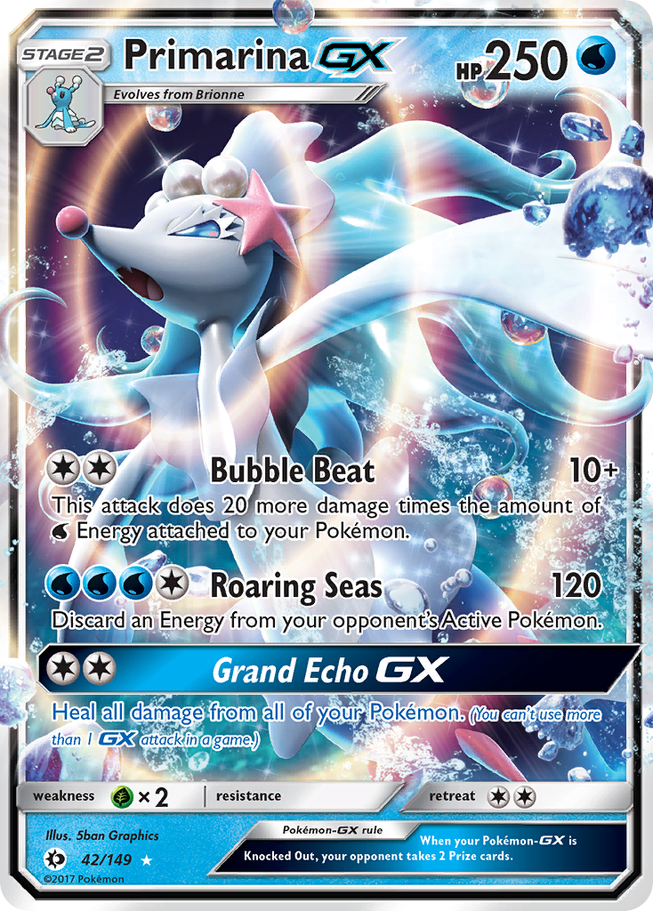 Primarina GX (42/149) [Sun & Moon: Base Set] | Black Swamp Games