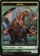 Aven Wind Guide // Hippo Double-Sided Token [Amonkhet Tokens] | Black Swamp Games