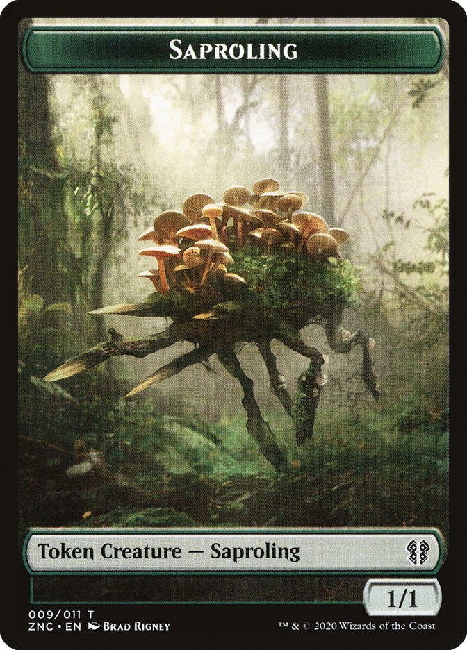 Beast // Saproling Double-Sided Token [Zendikar Rising Commander Tokens] | Black Swamp Games