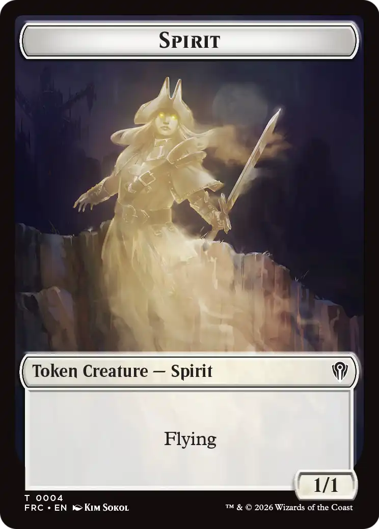 Goblin // Spirit Double-Sided Token [Reality Fracture Commander Tokens] | Black Swamp Games